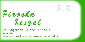 piroska kiszel business card